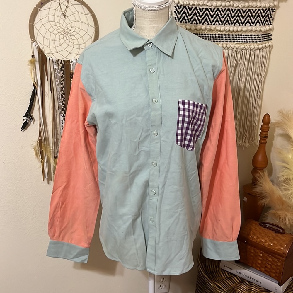 Filthy Etiquette Robert Color-Block Button-Up / Size Medium - Picture 3 of 6